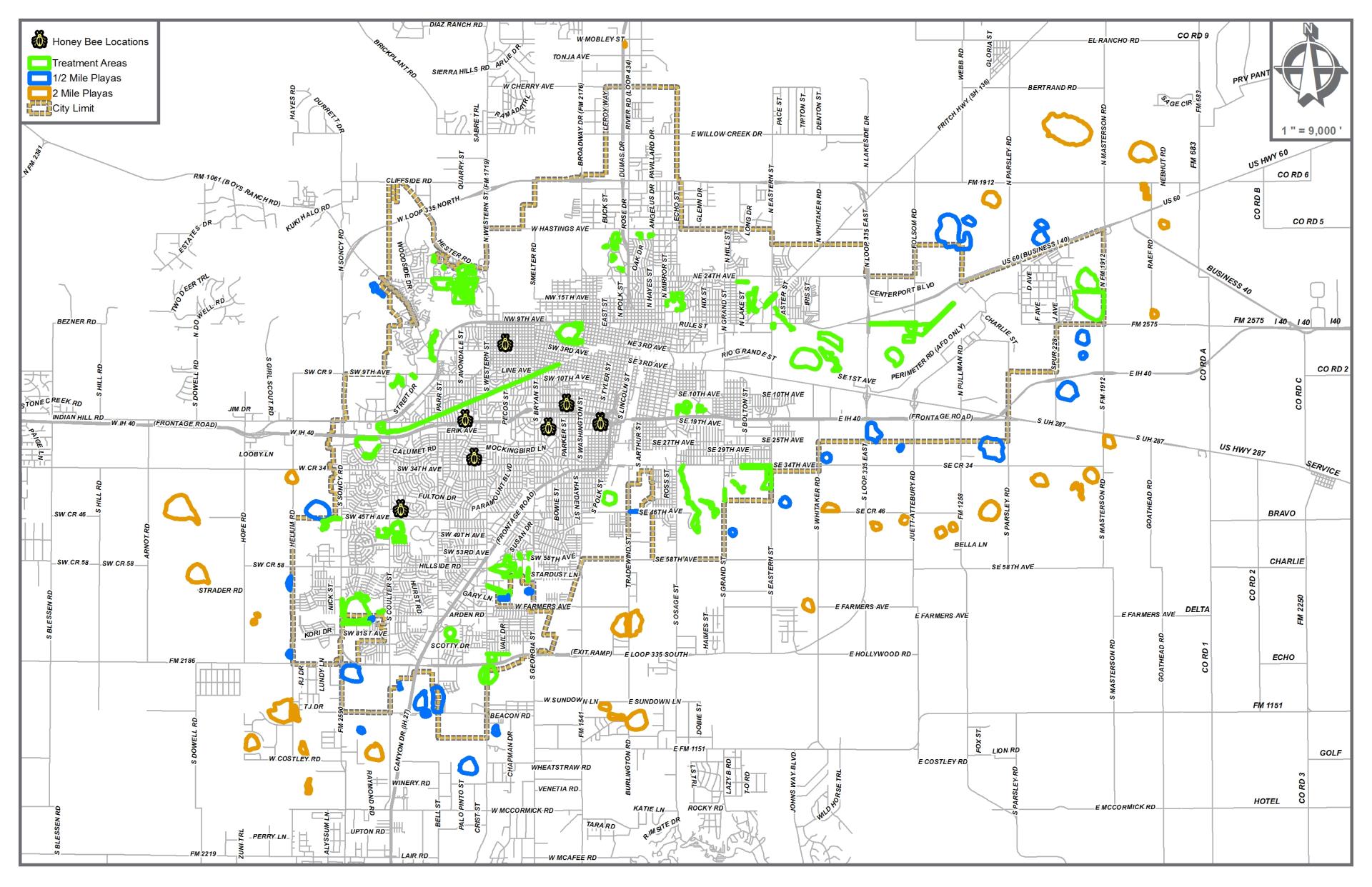 Mosquito Treatment Areas