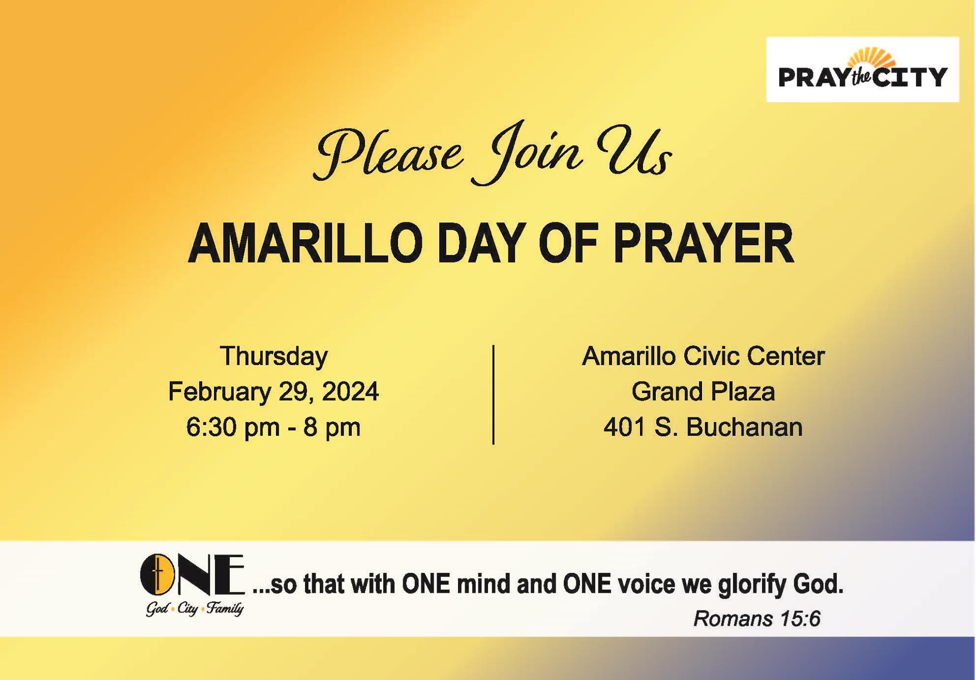 Amarillo Day of Prayer FB