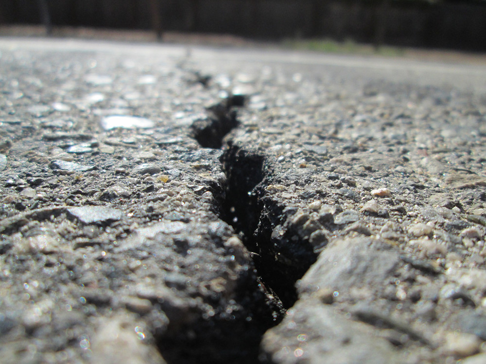 asphalt crack