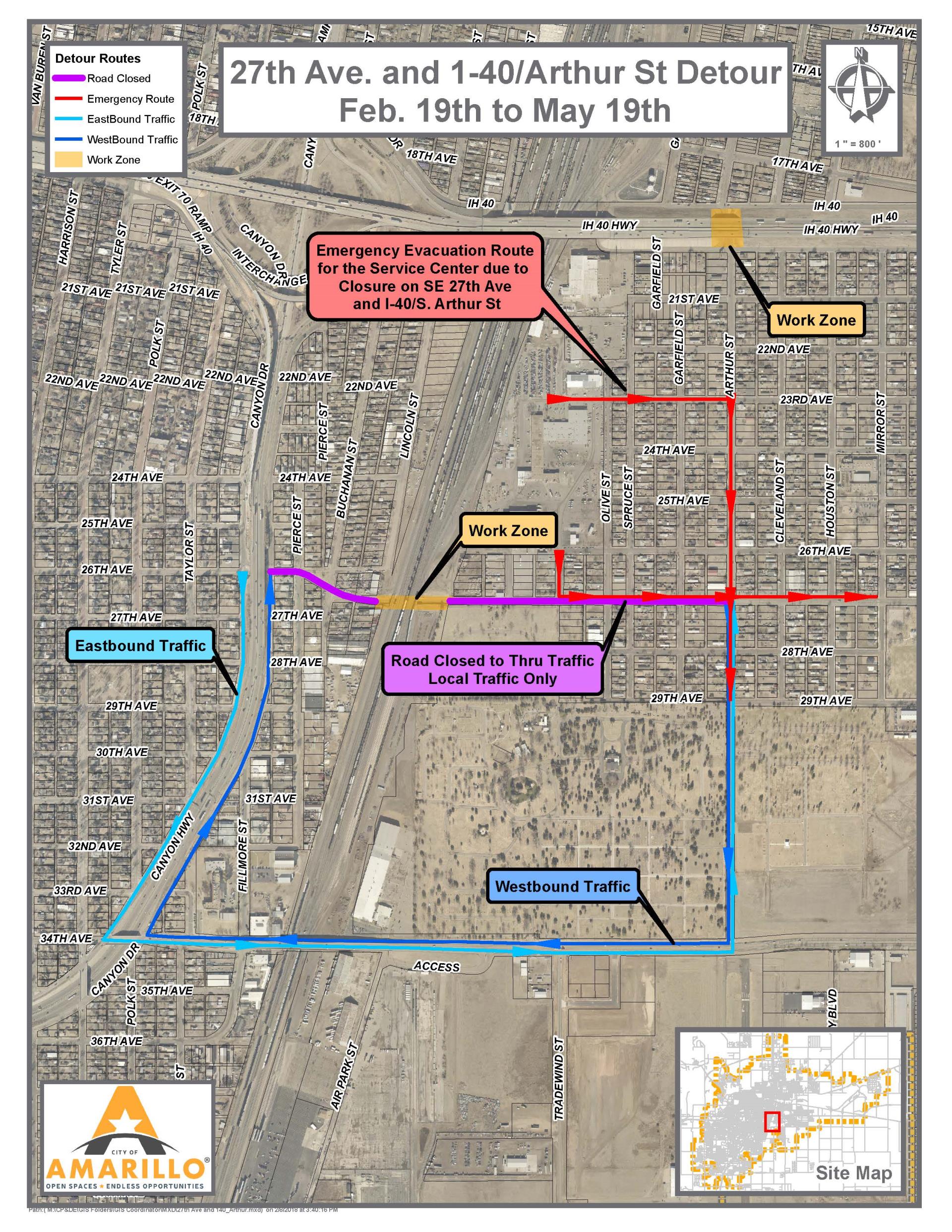 SE 27th Ave Closure Map