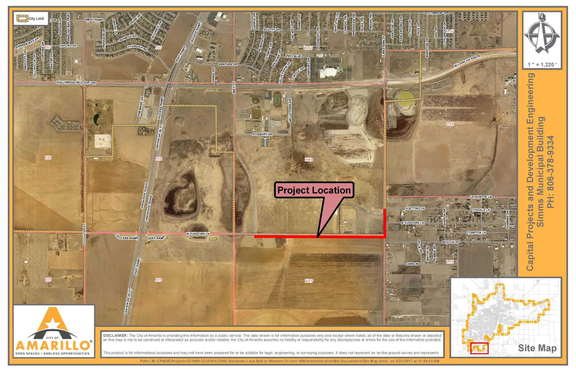 Sundown Lane Project Map