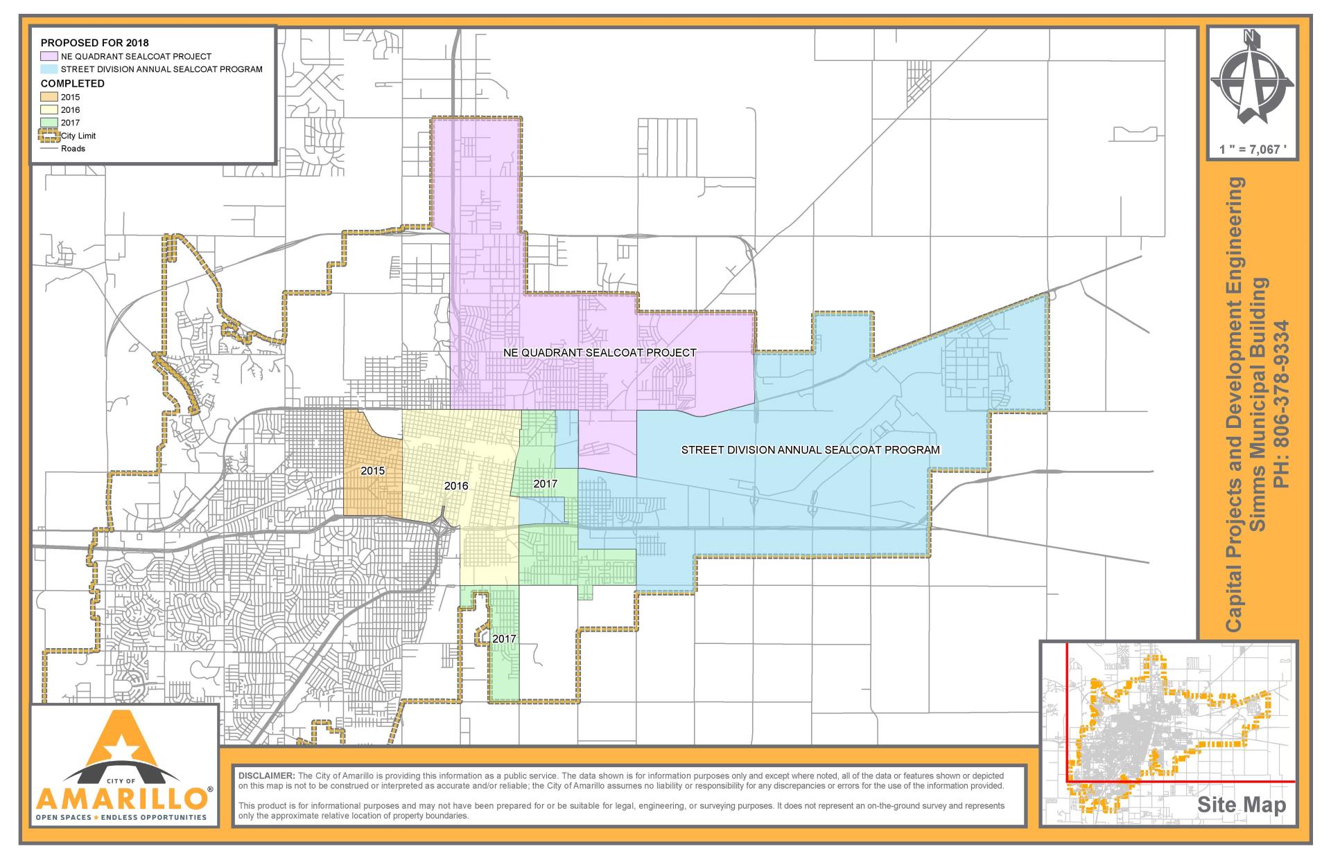 2018 Sealcoat Areas