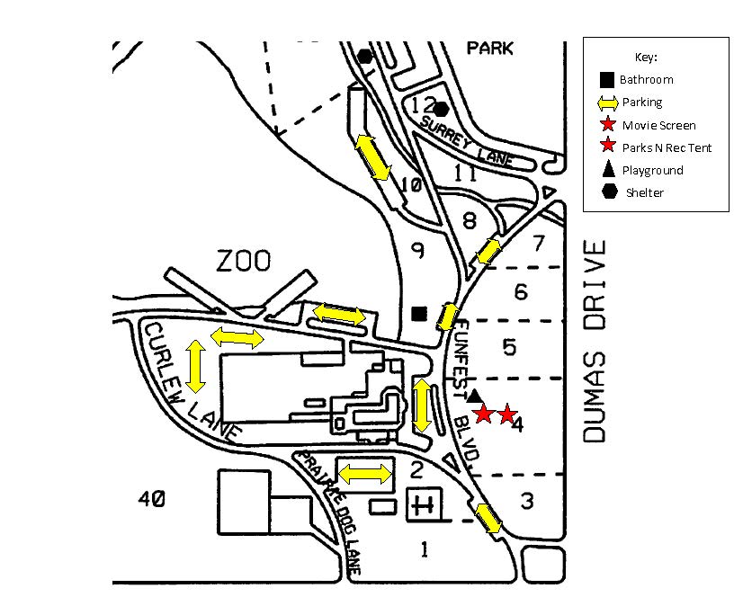 Thompson Park Map Starlight Cinema 2019