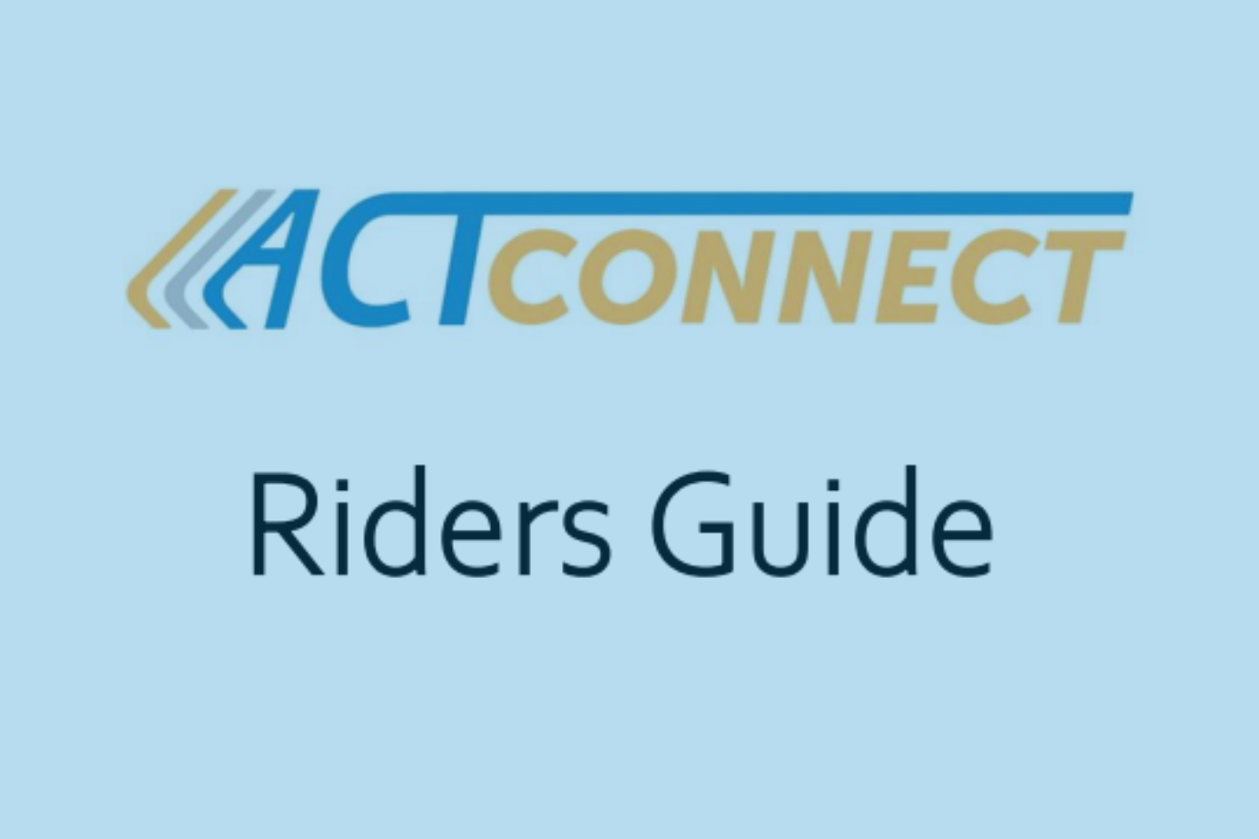 ACT Riders Guide image