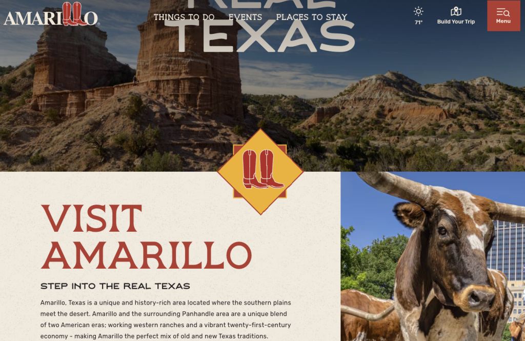 Amarillo CVB Homepage Image