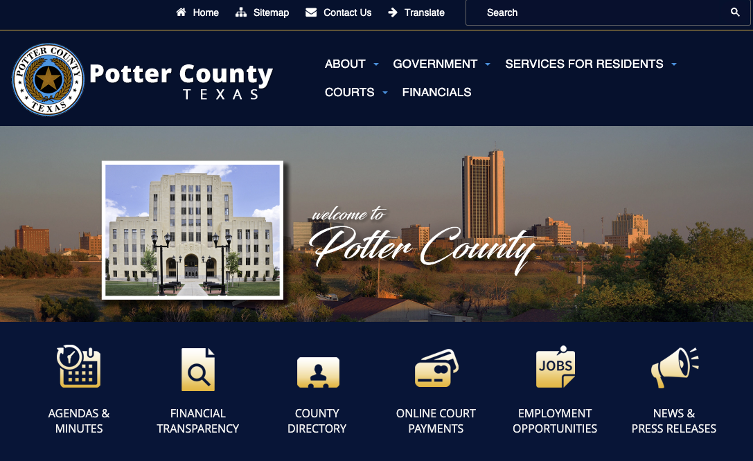 Potter County Website Home