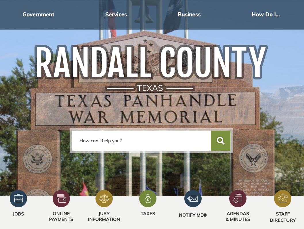 Randall County Website Home