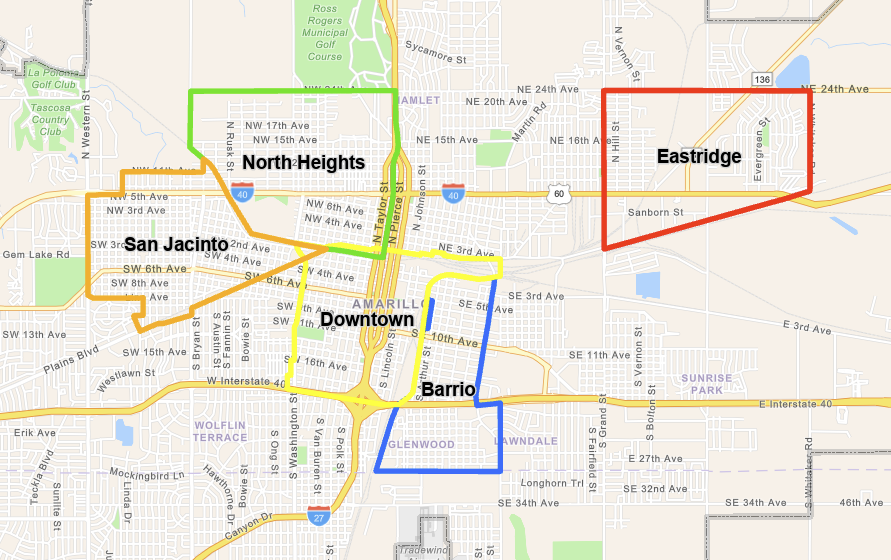 COA Neighborhood Planning Areas GIS Map